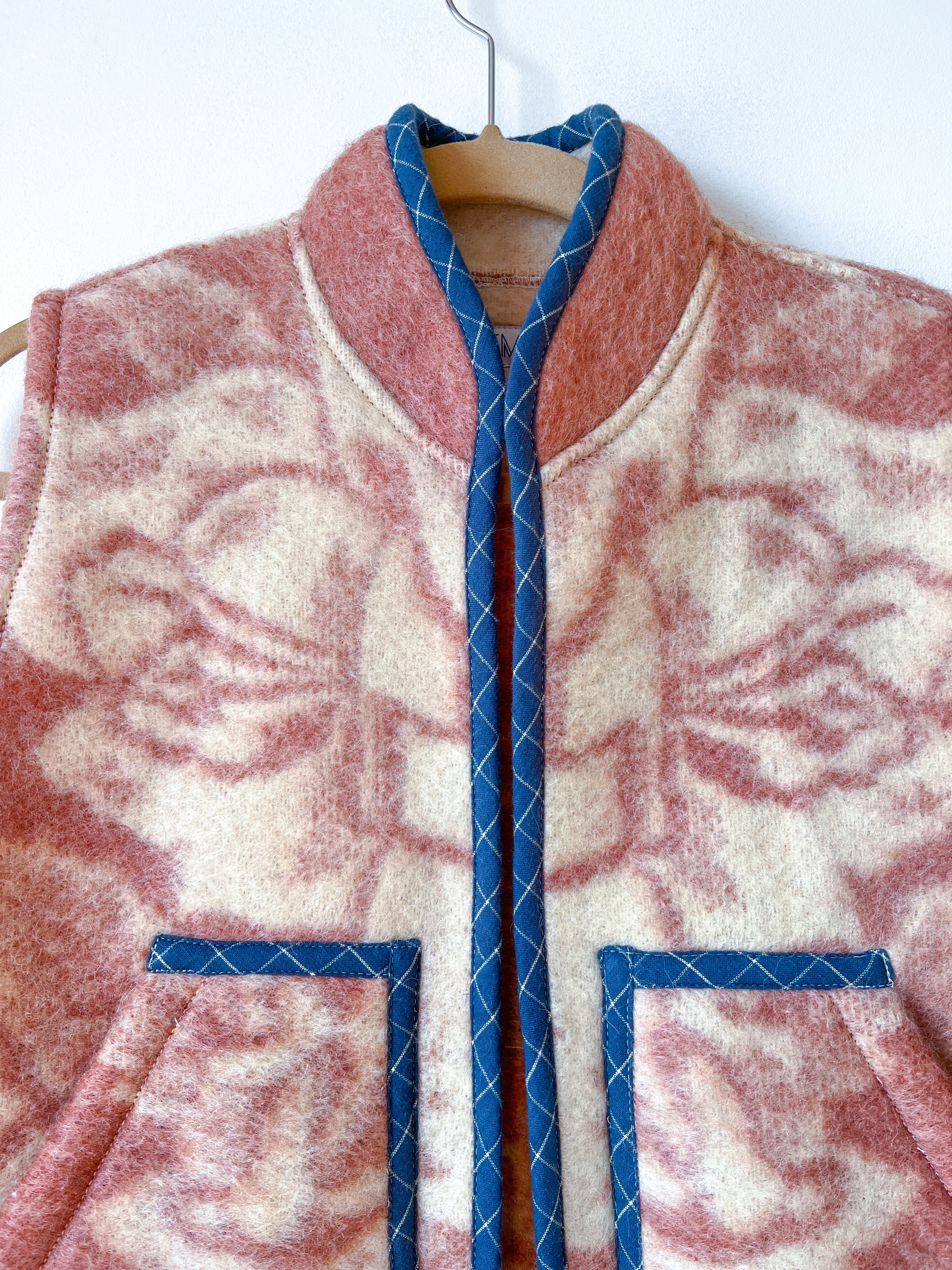 One-of-a-Kind: Vintage Golden Dawn Wool Blanket Vest #2 (XS-M)