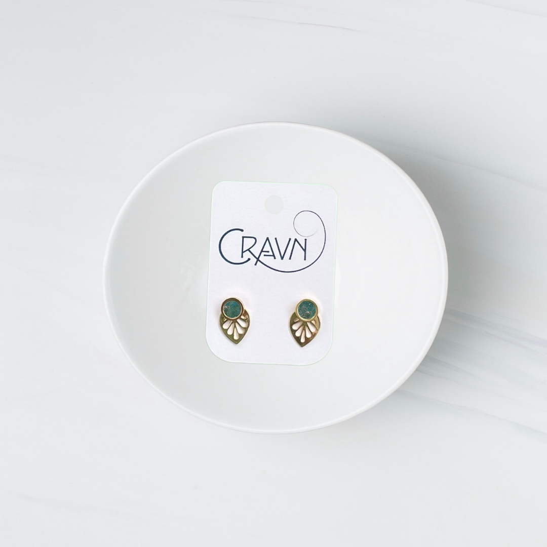 Interchangeable Studs - Brass Small Leaf