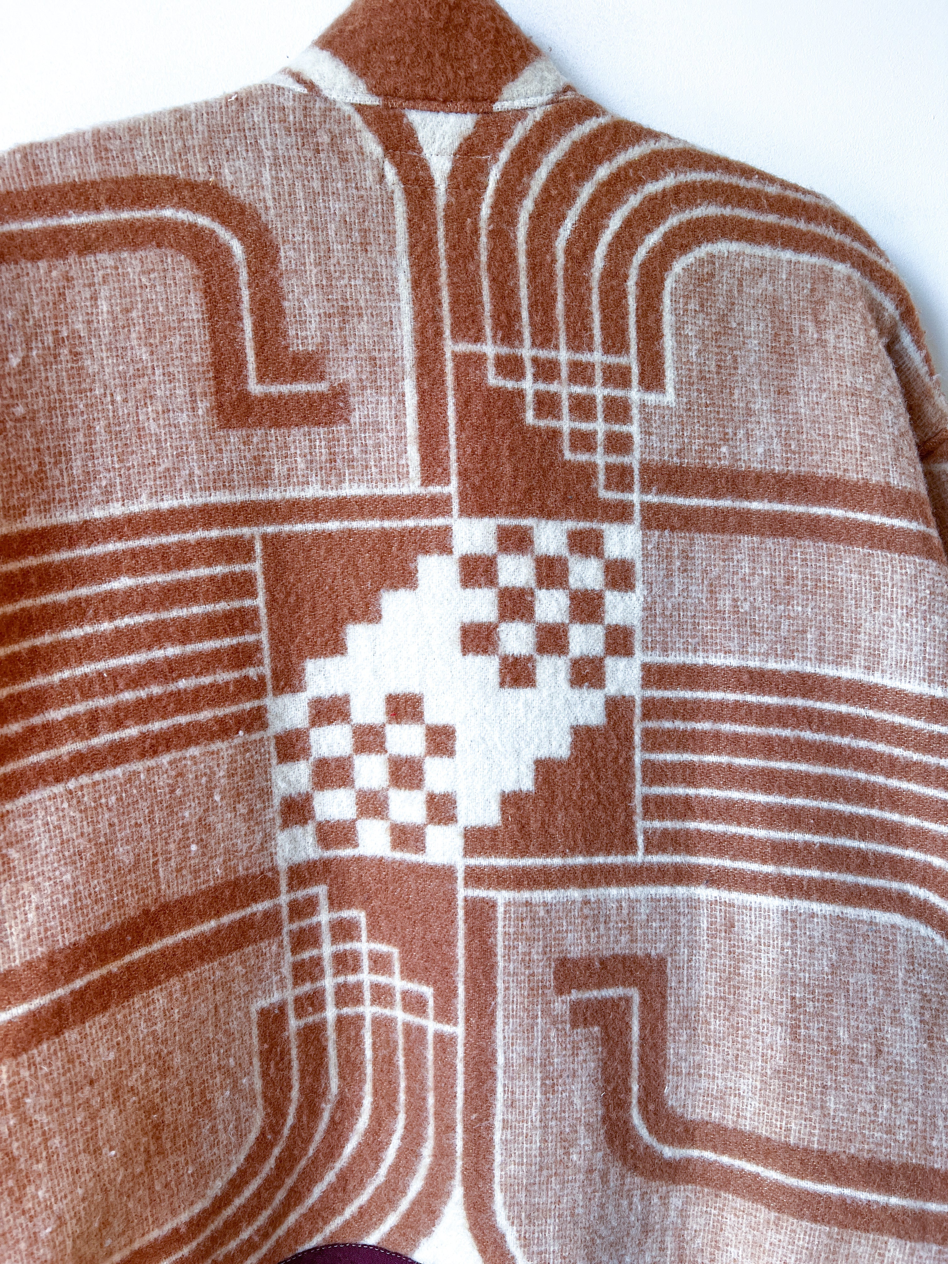 One-of-a-Kind: Vintage Mod Geometric Blanket Flora Jacket (S)