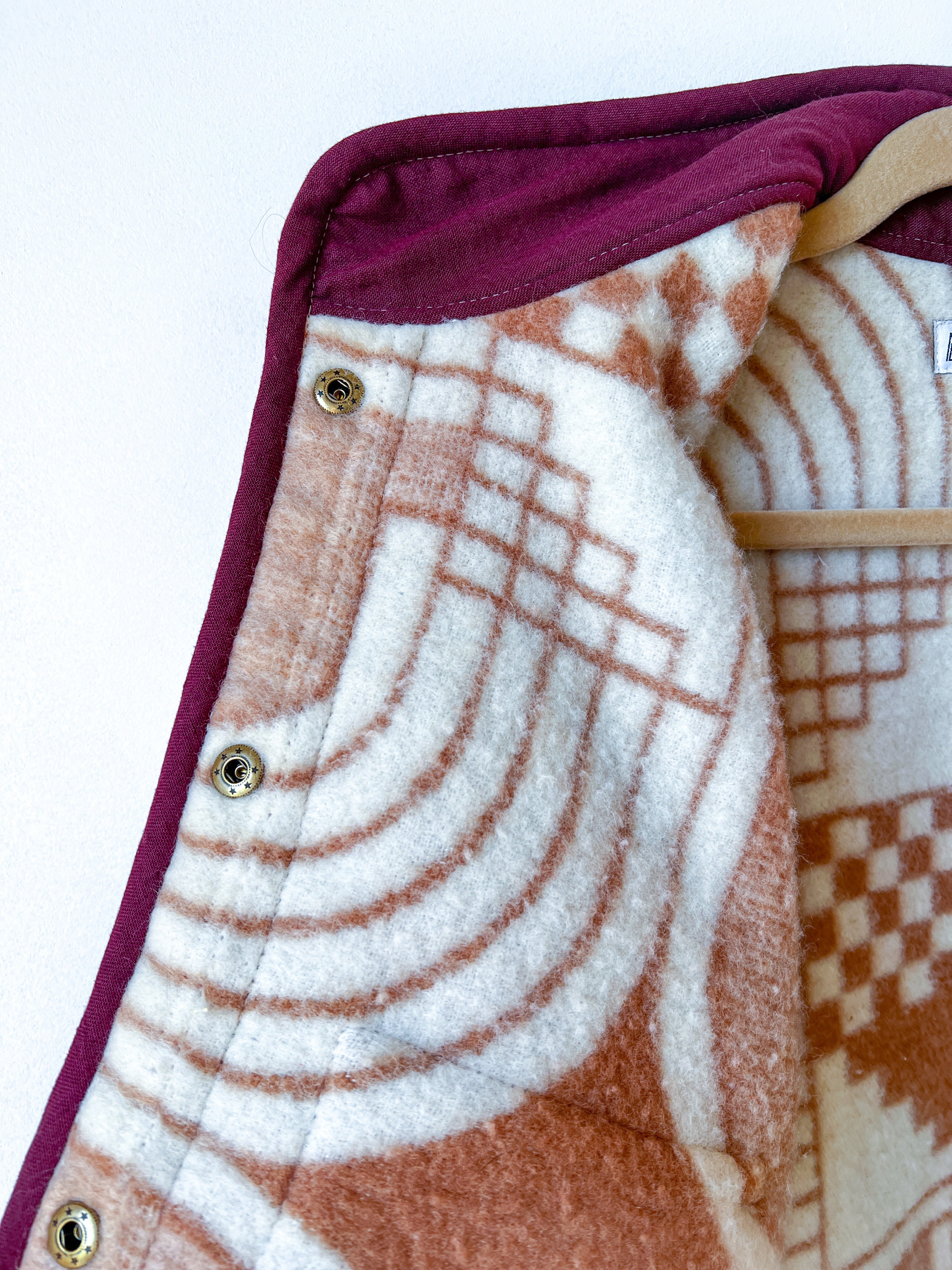 One-of-a-Kind: Vintage Mod Geometric Blanket Flora Jacket (S)