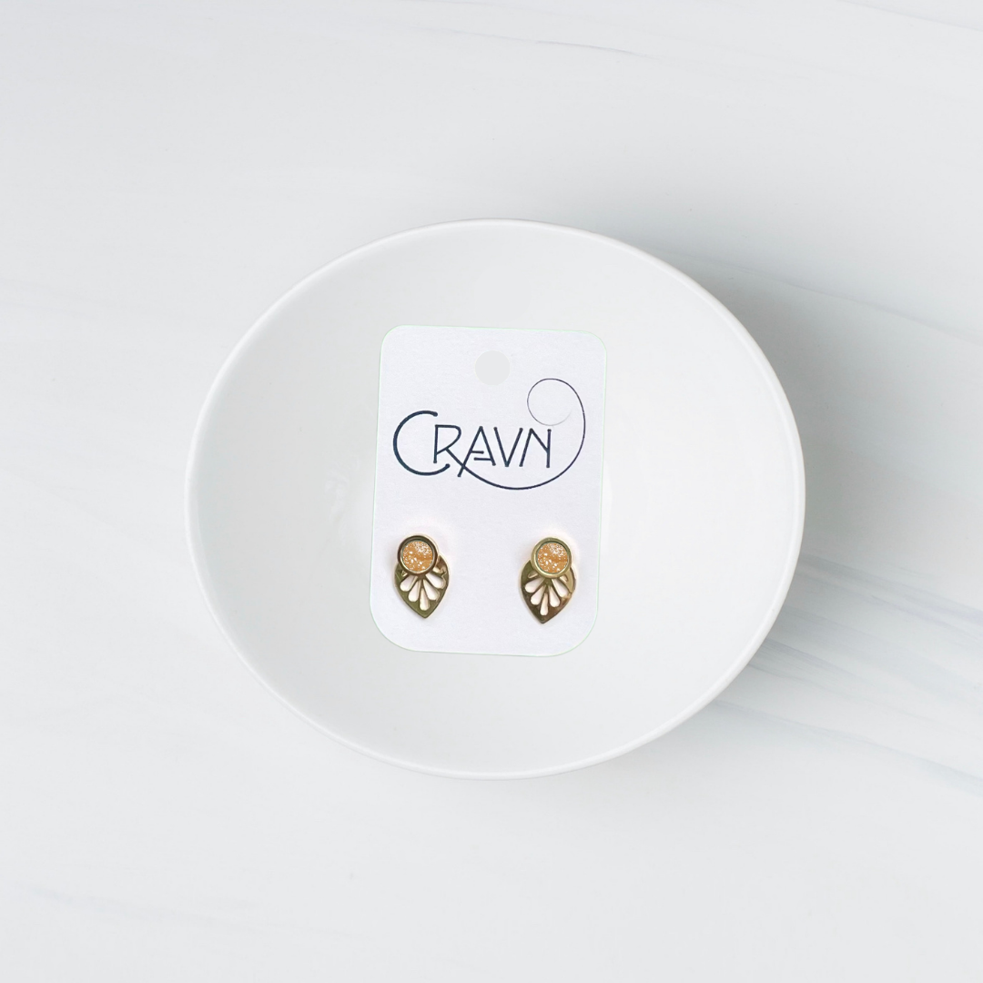 Interchangeable Studs - Brass Small Leaf