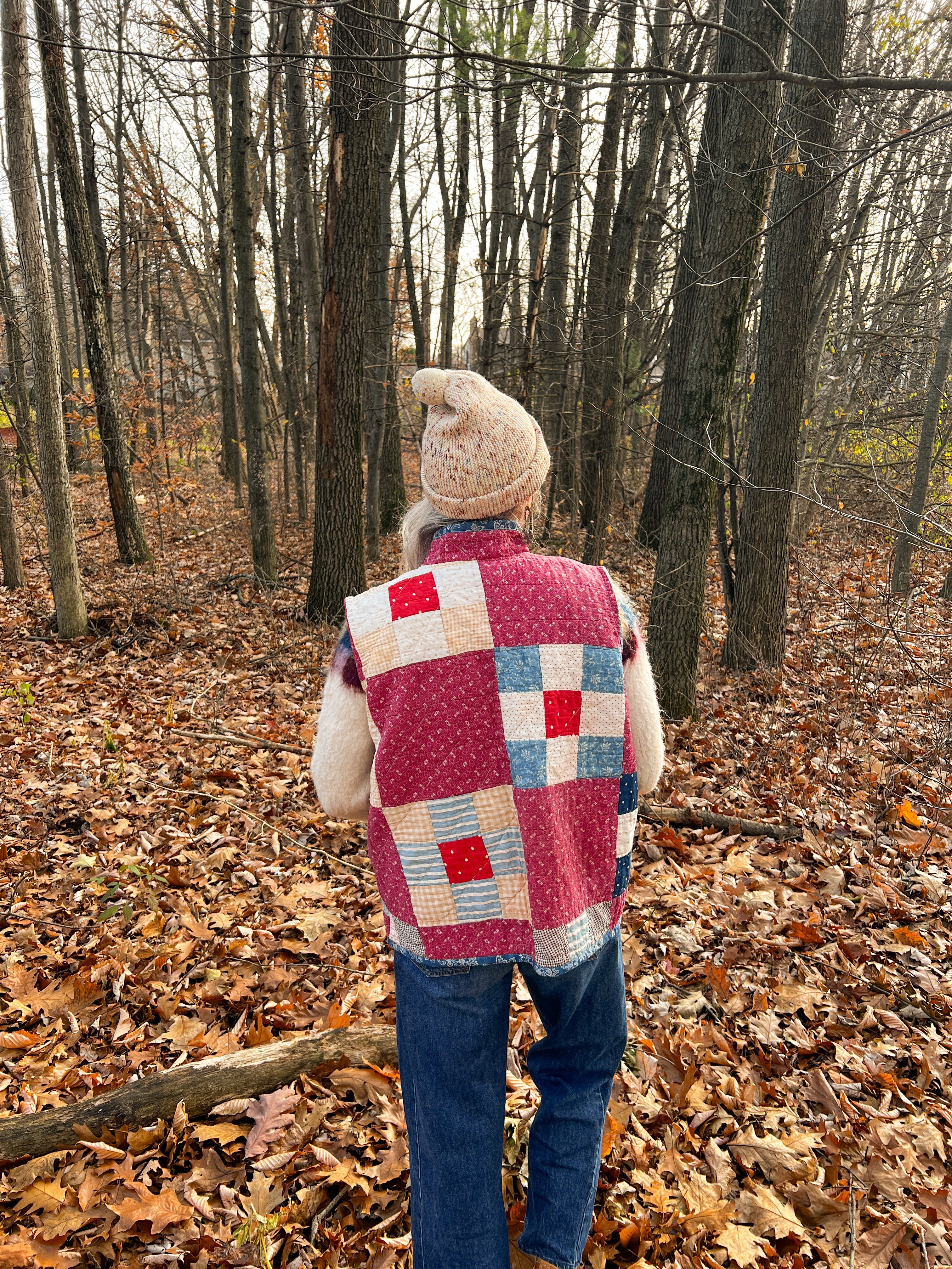 One-of-a-Kind: Nine Patch Quilt Vest (L/XL)