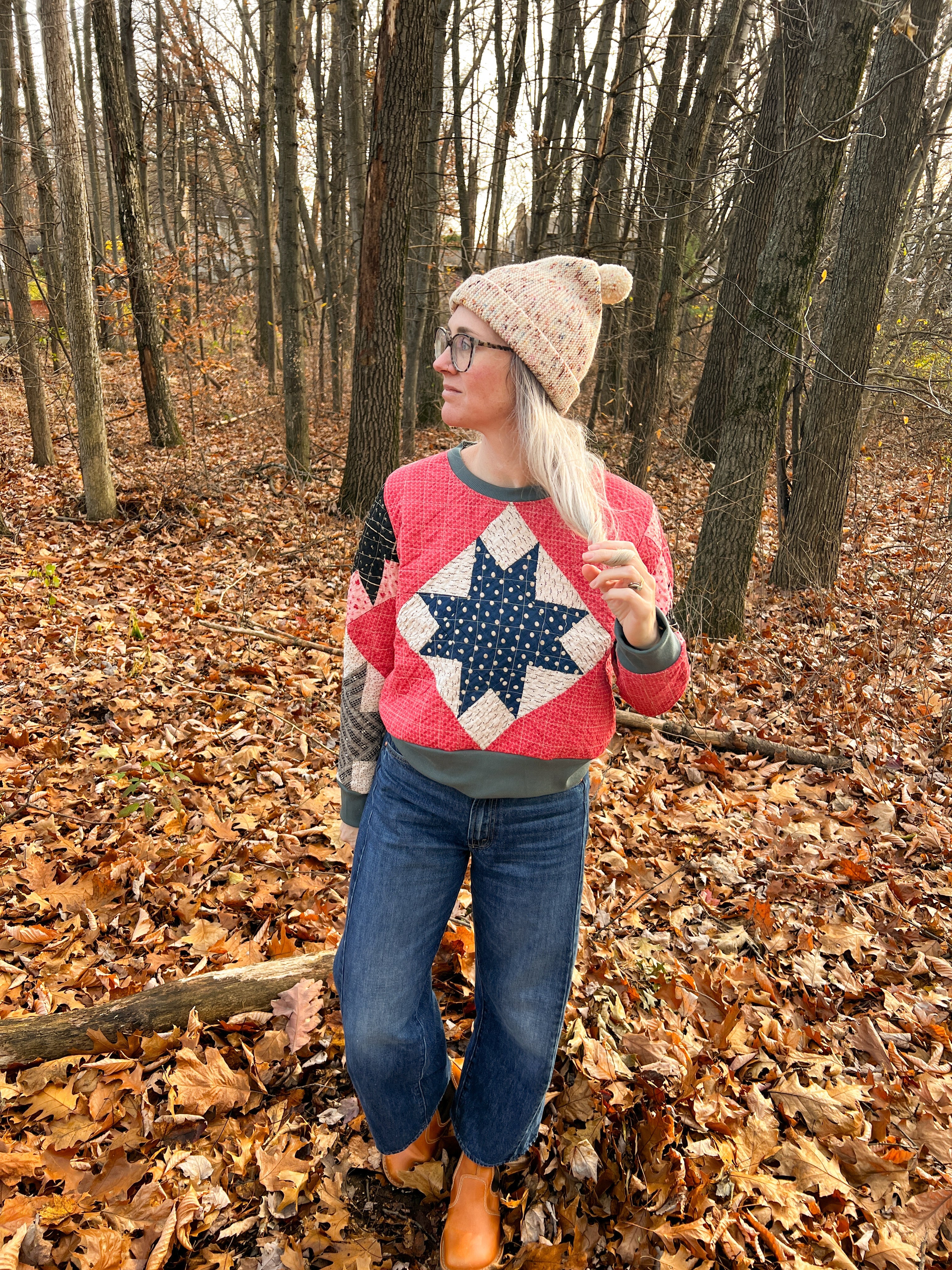 One-of-a-Kind: Square and Points Pullover (M)