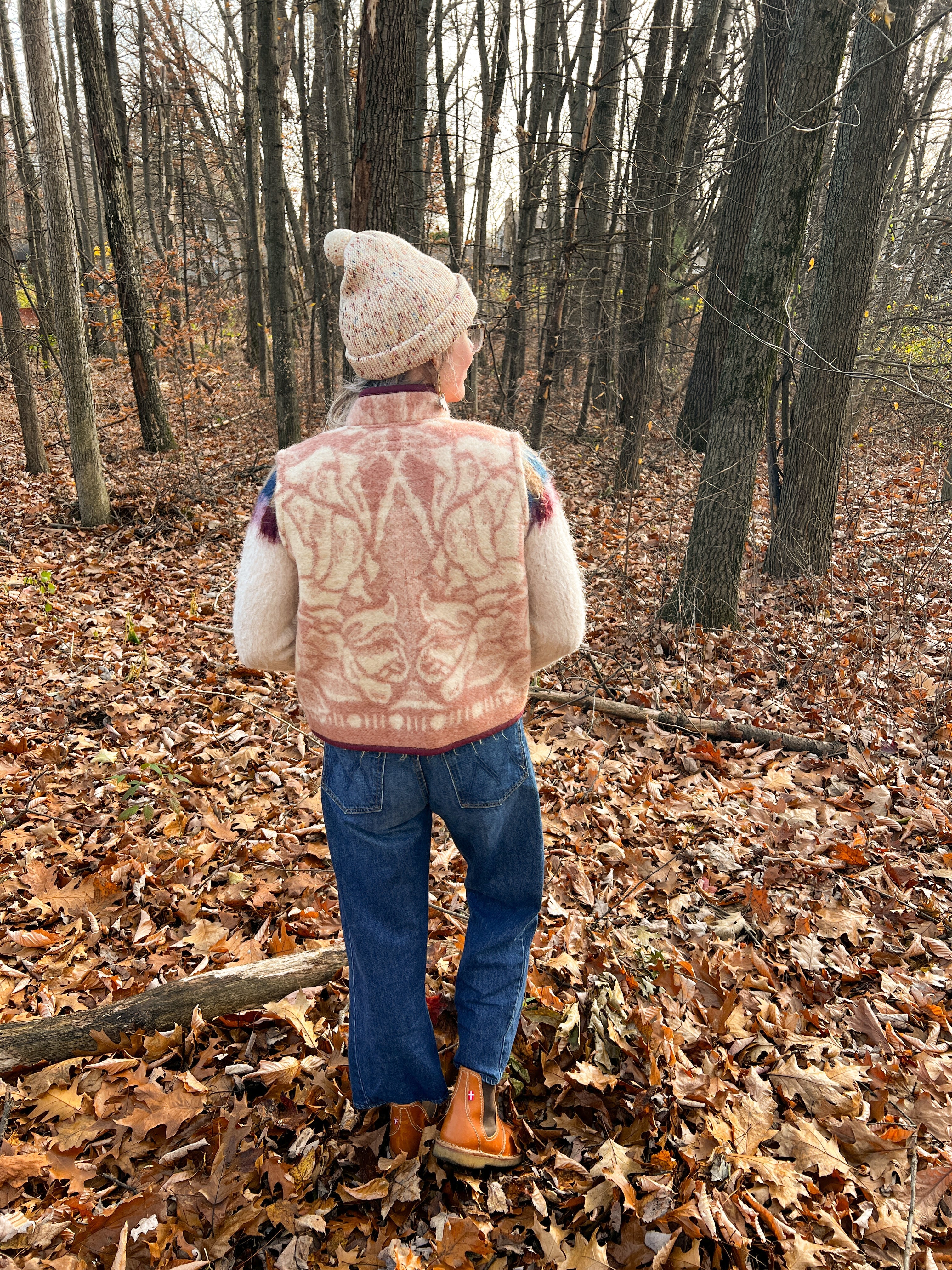 One-of-a-Kind: Vintage Golden Dawn Wool Blanket Vest #1 (XS-M)