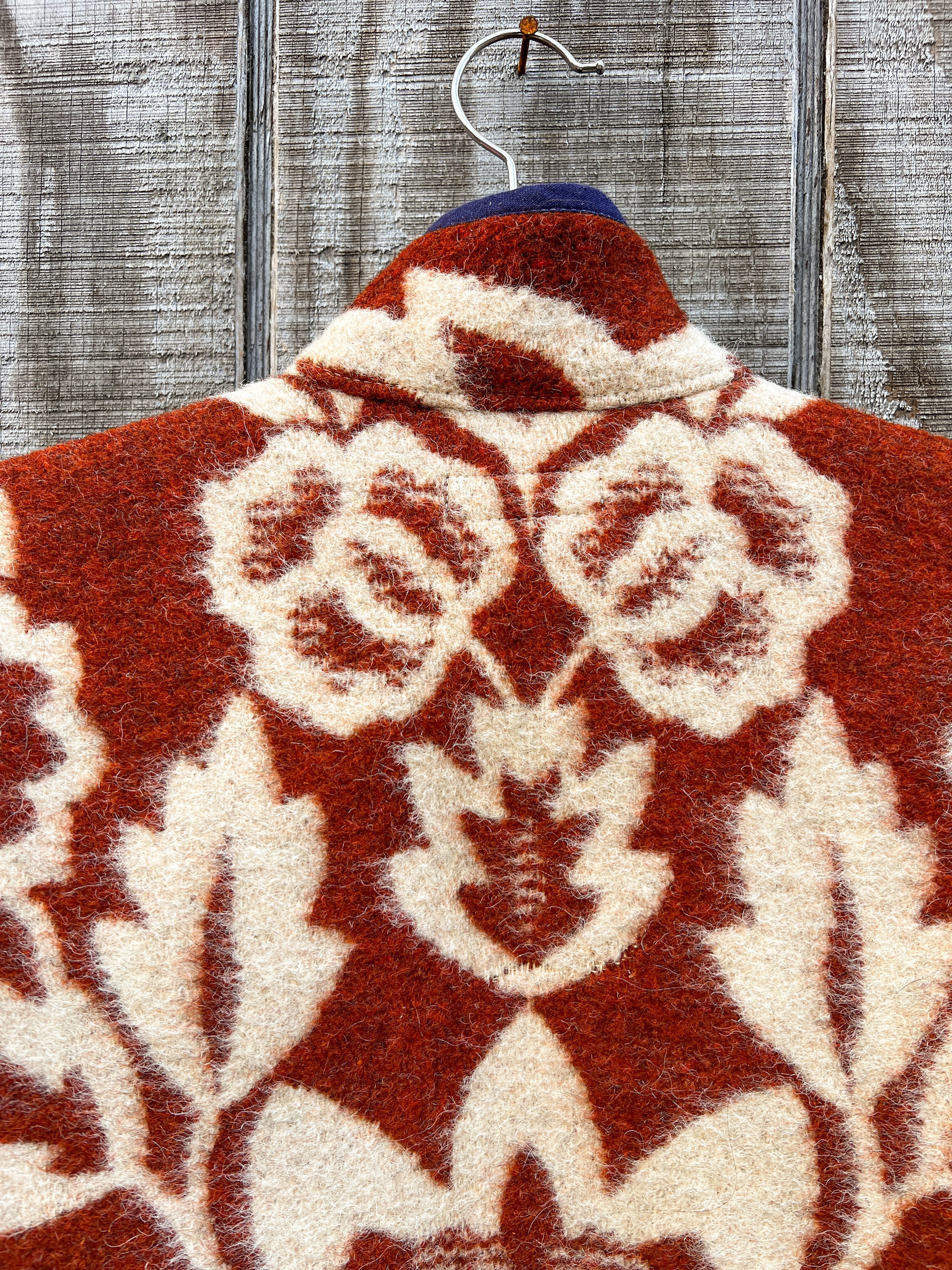 One-of-a-Kind: Ukrainian Floral Wool Blanket Flora Jacket (XS)