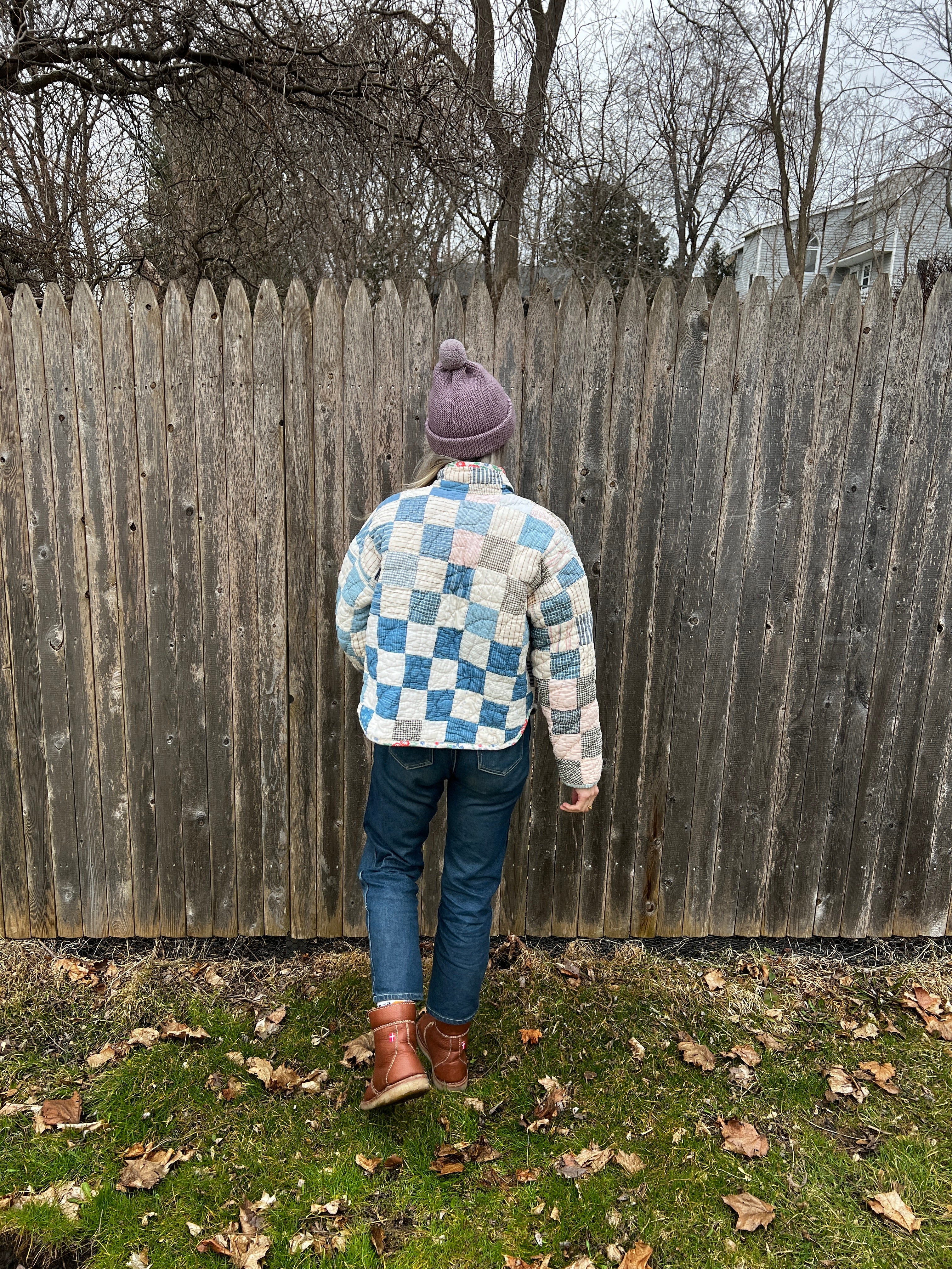 One-of-a-Kind: Patchwork Blues Flora Jacket (S)