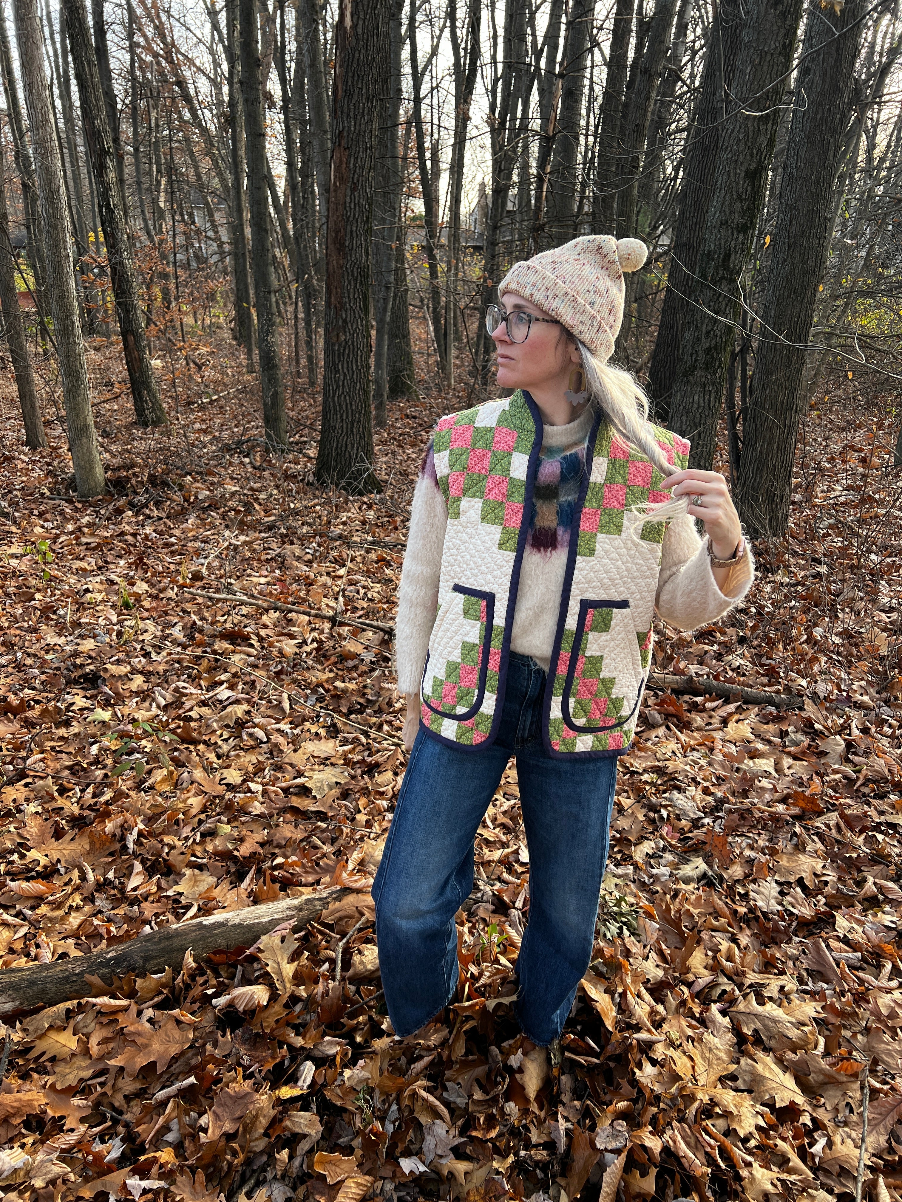 One-of-a-Kind: Irish Chain Quilt Vest (L/XL)