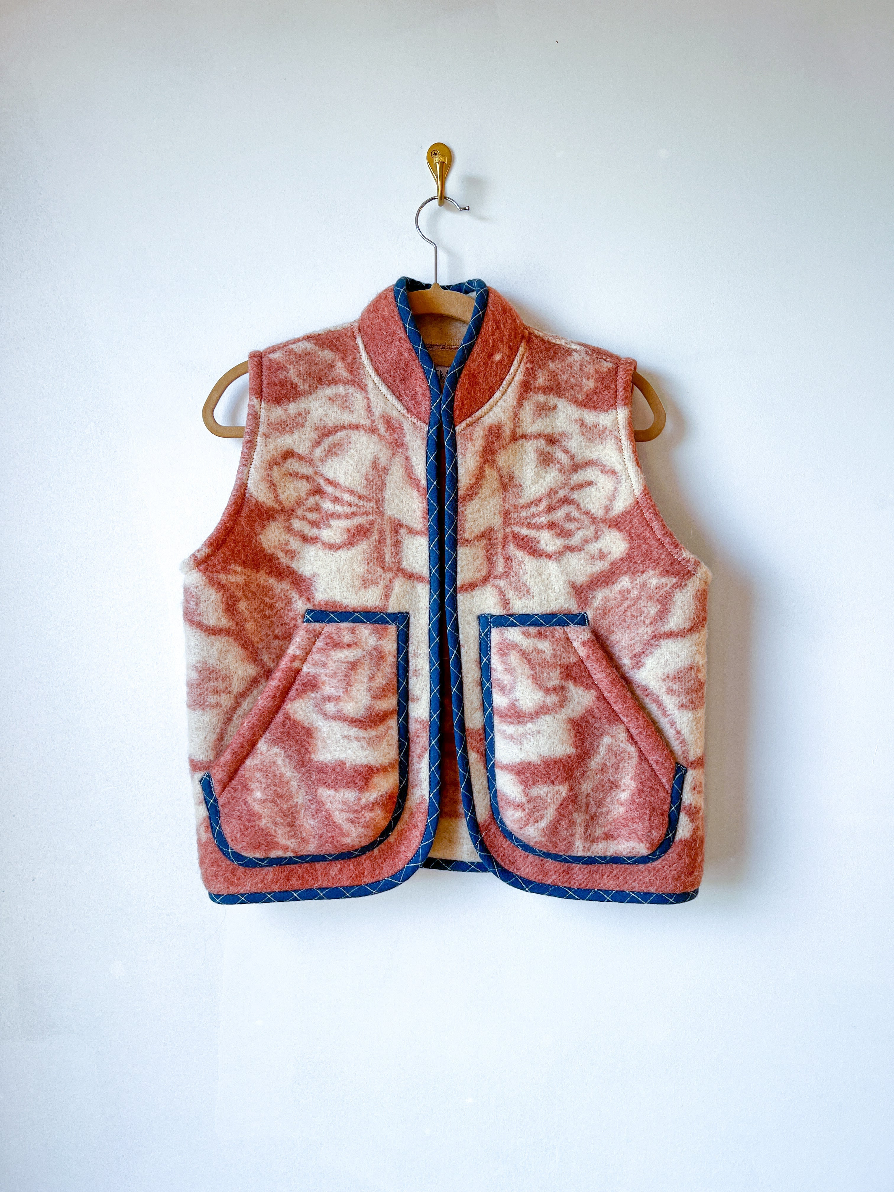 One-of-a-Kind: Vintage Golden Dawn Wool Blanket Vest #2 (XS-M)