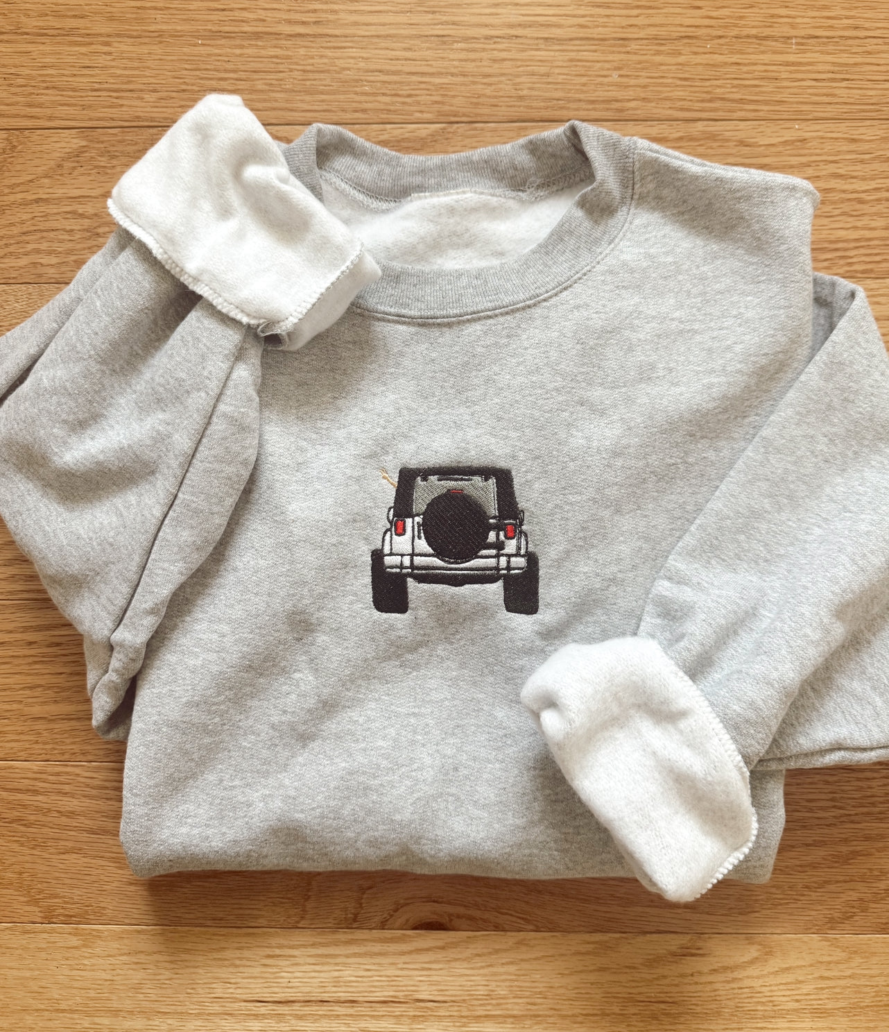 Customizable Wrangler Girlie Crewneck (Pick Your Color Jeep)