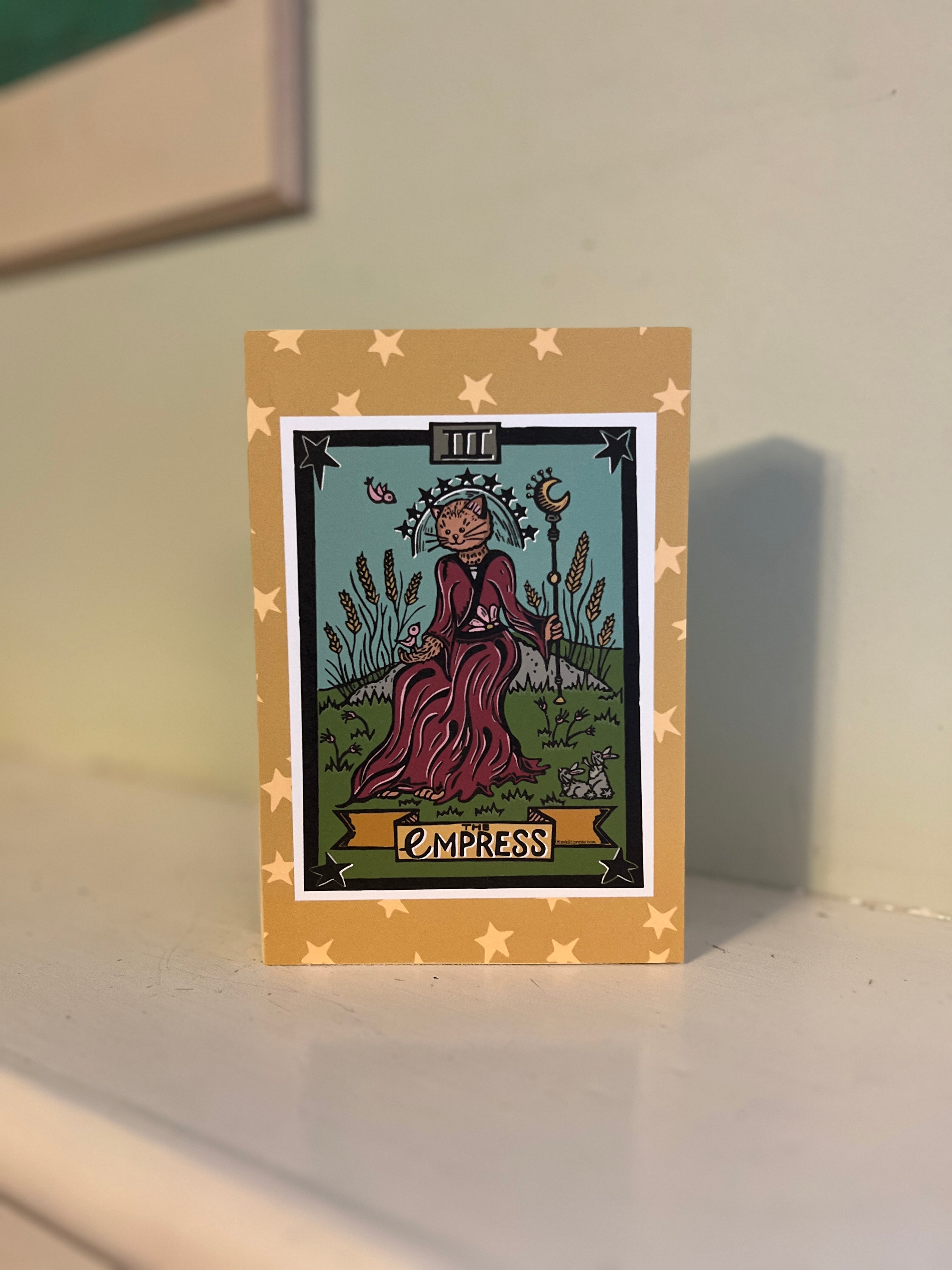 The Empress Tarot 4" x 6" Wood Block - ready to hang