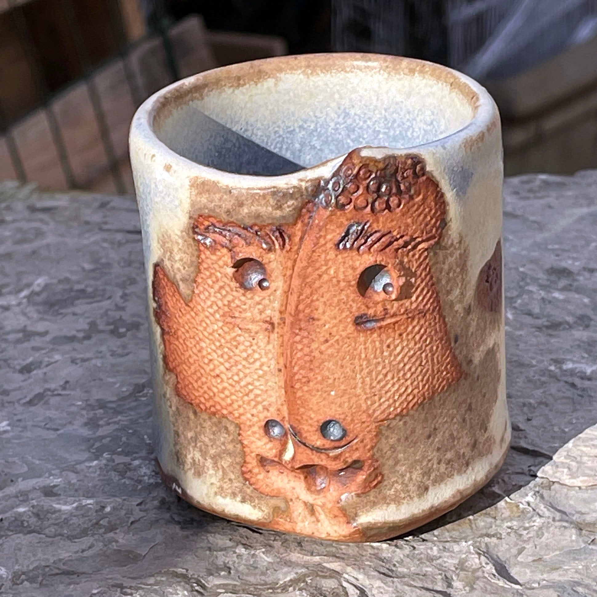 Stoneware Tiny Face Tumbler (#D)