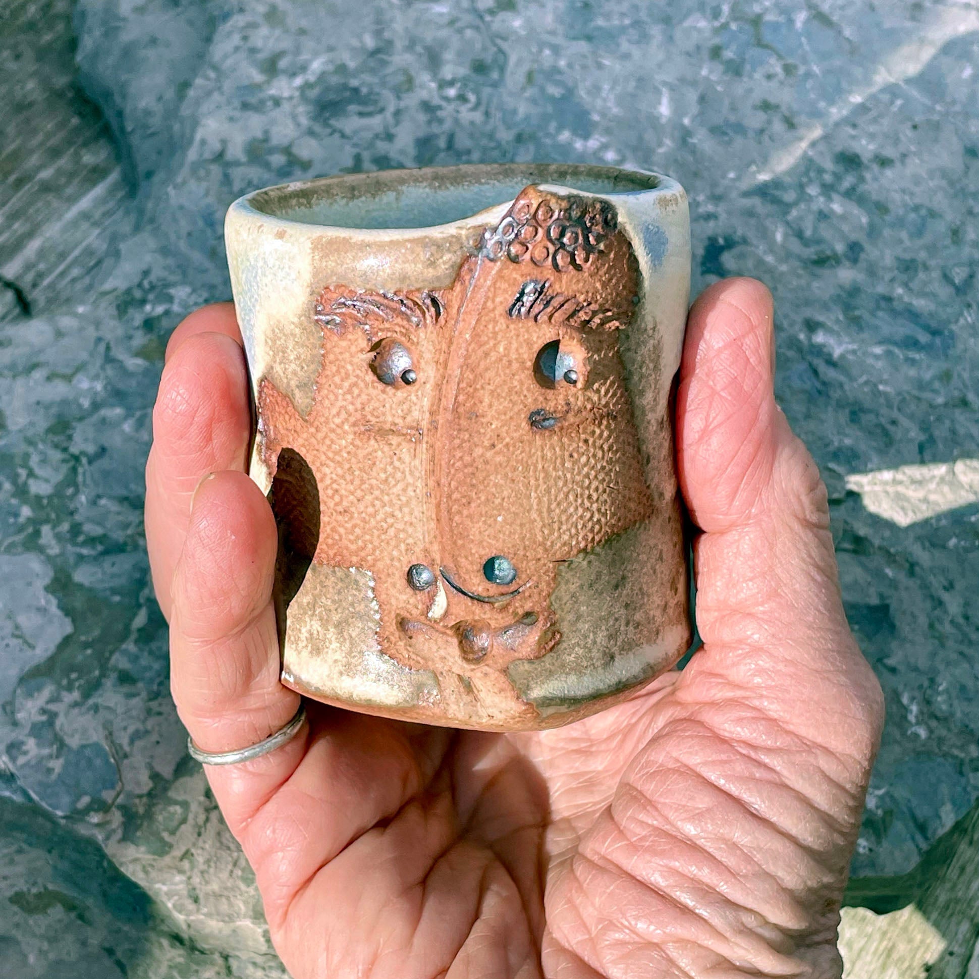 Stoneware Tiny Face Tumbler (#D)