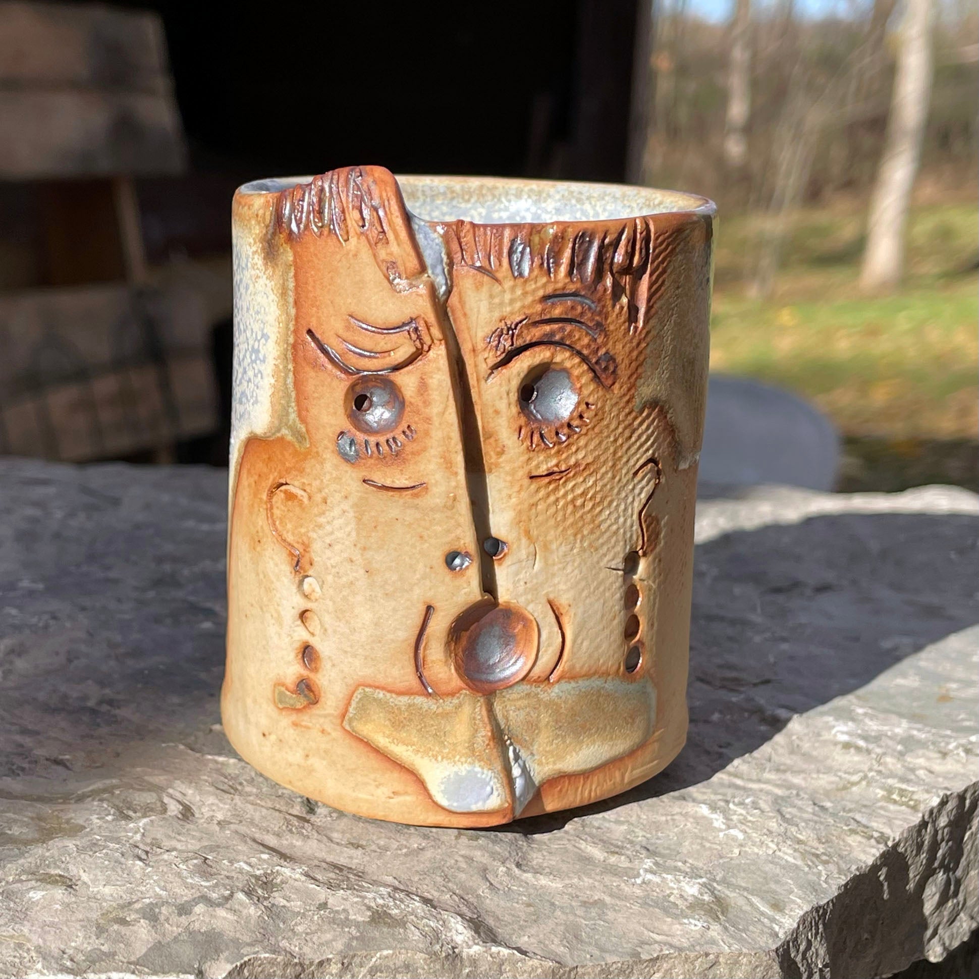 Stoneware Tiny Face Tumbler (#F)