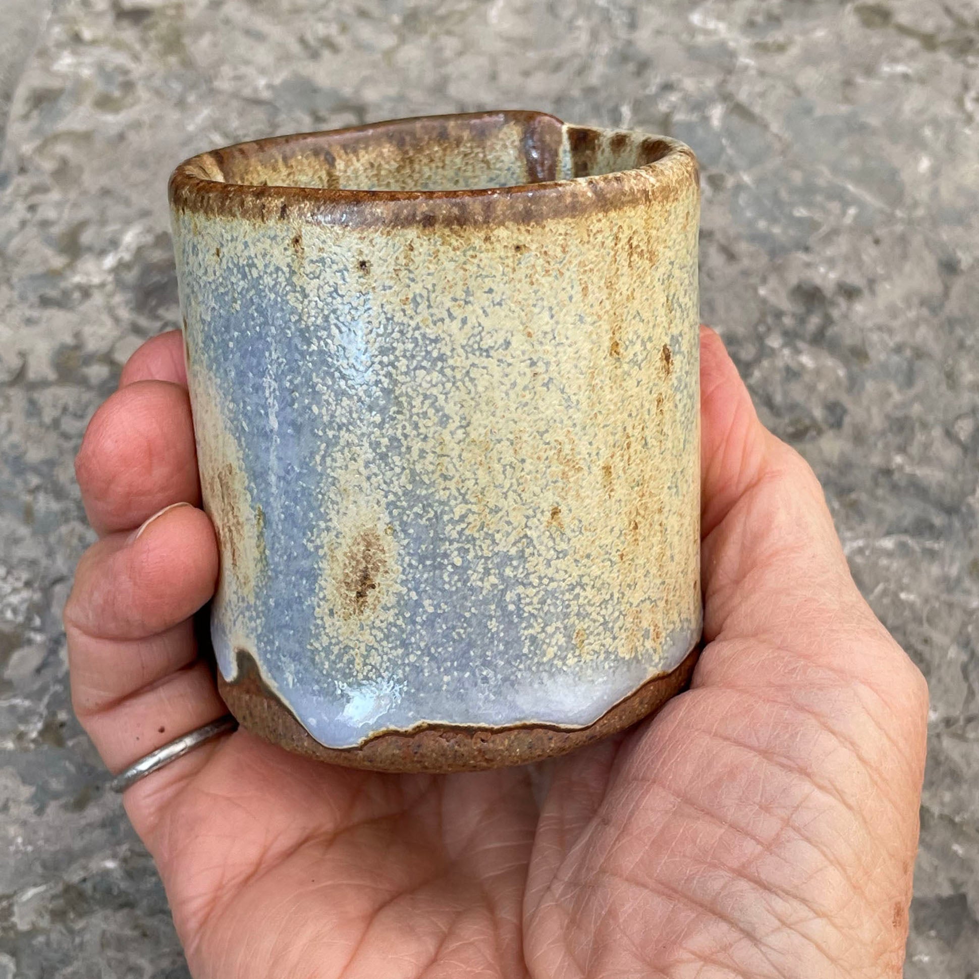 Stoneware Tiny Face Tumbler (#J)