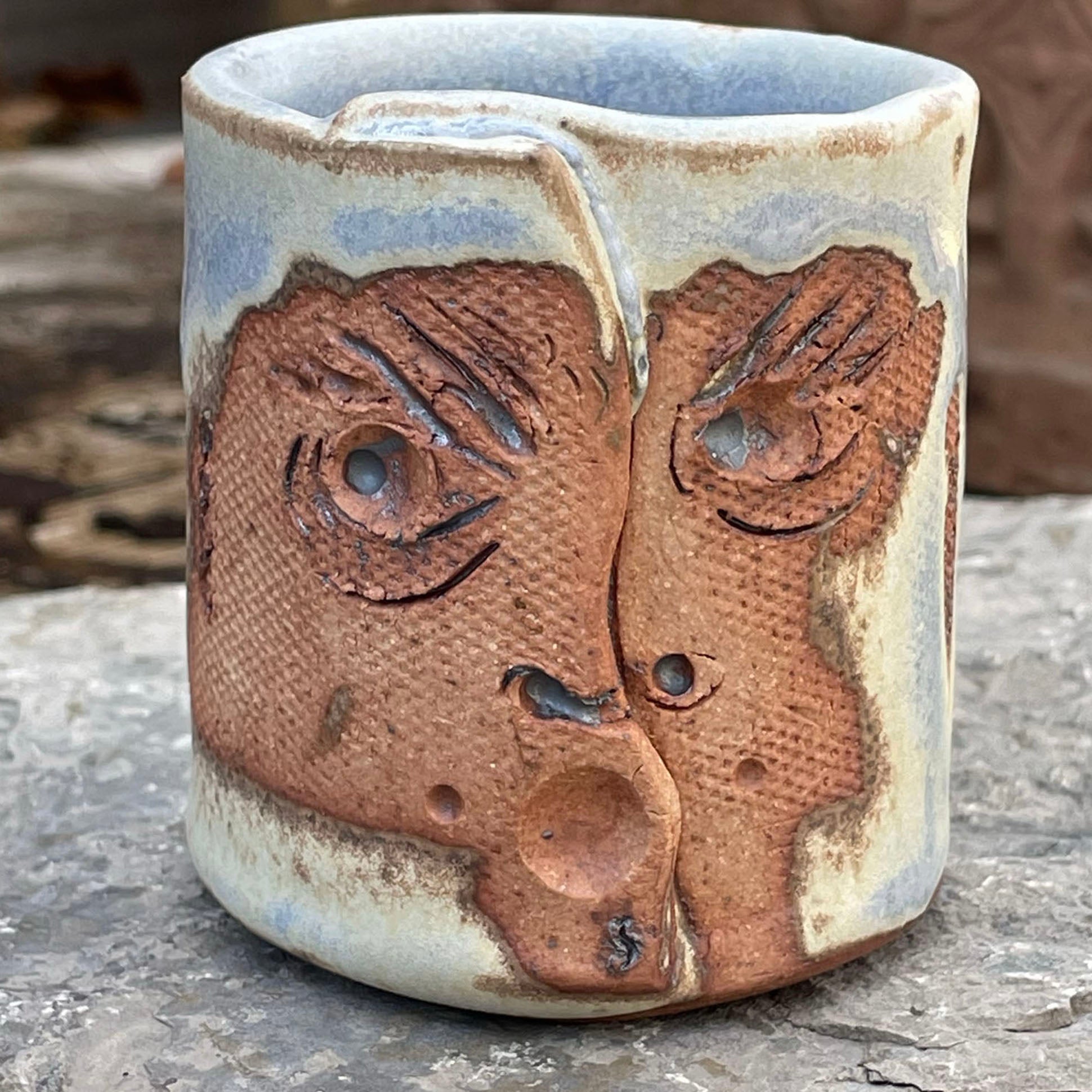 Stoneware Tiny Face Tumbler (#L)