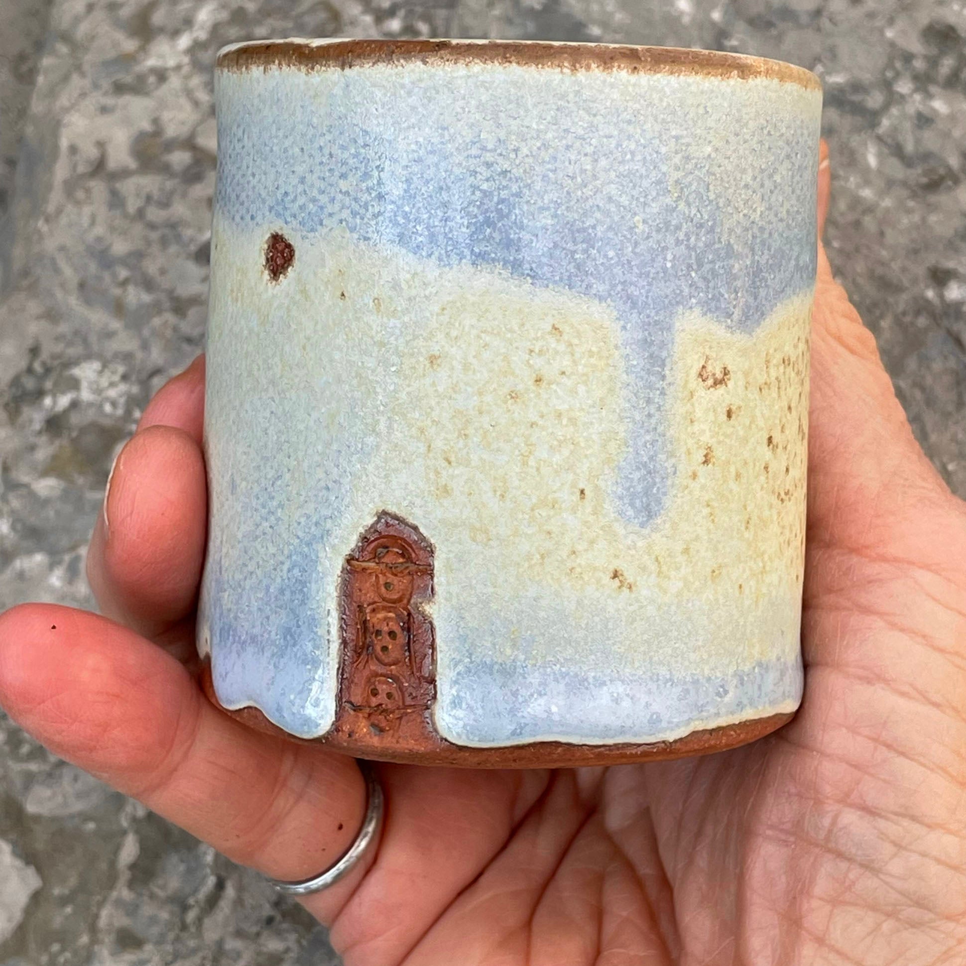 Stoneware Tiny Face Tumbler (#L)