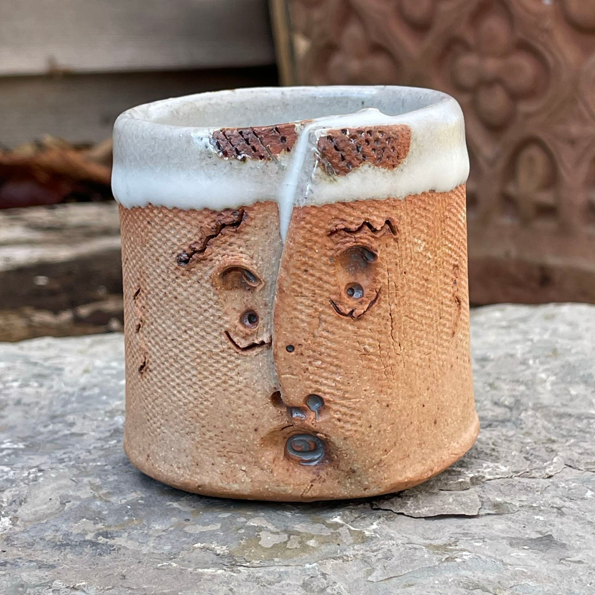 Stoneware Tiny Face Tumbler (#N)