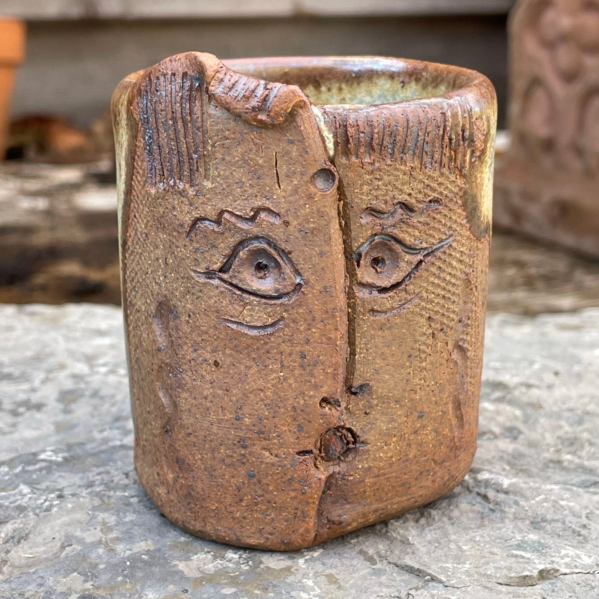 Stoneware Tiny Face Tumbler (#P)