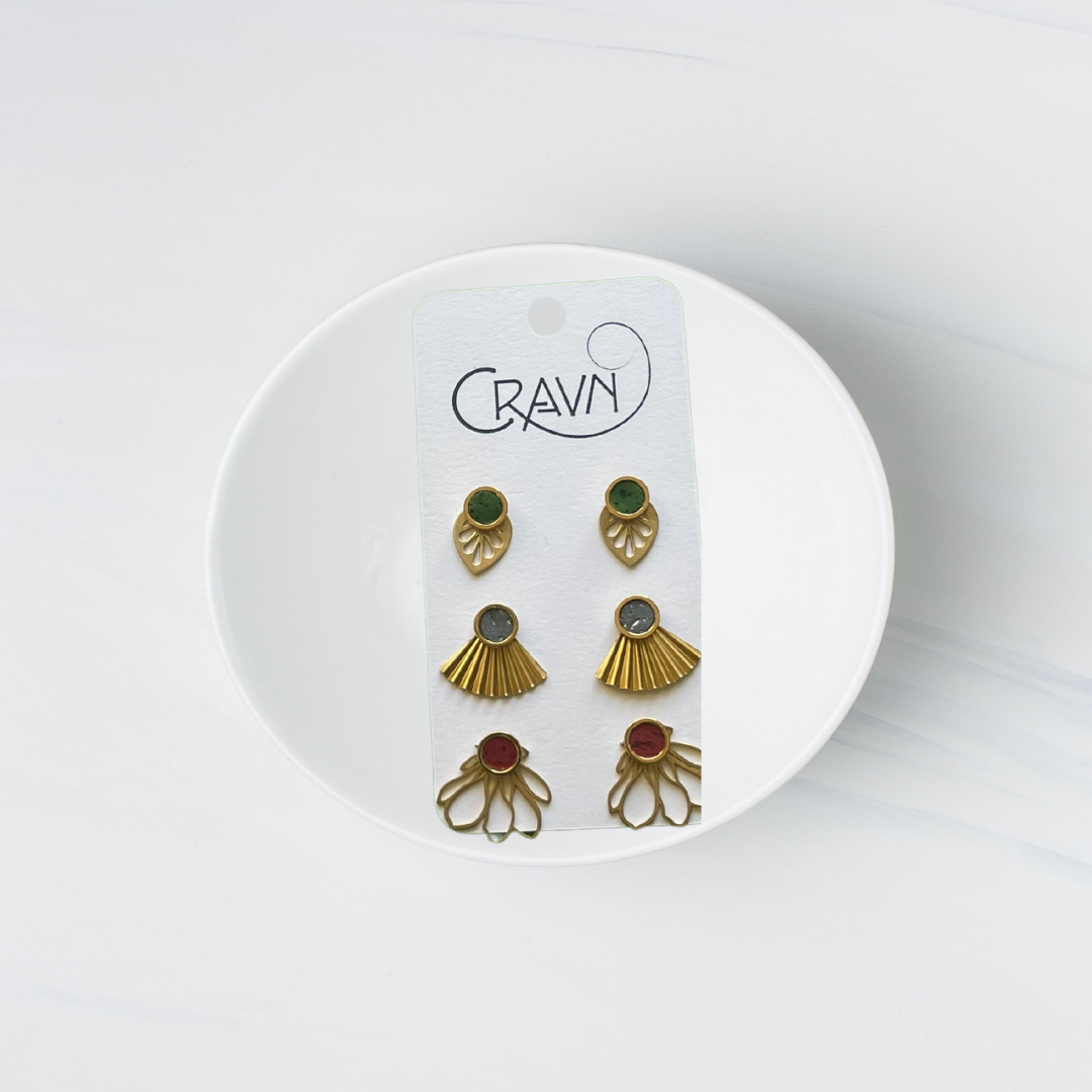 Interchangeable Studs - Brass Three Pack