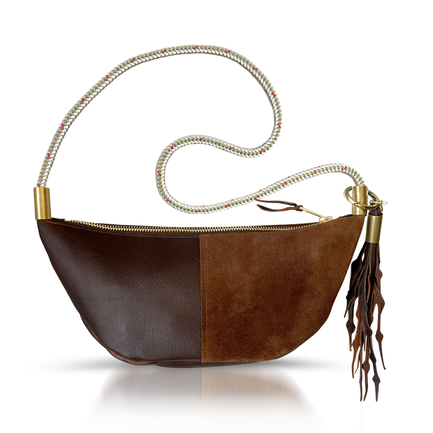 Sling Bag in Brown Leather