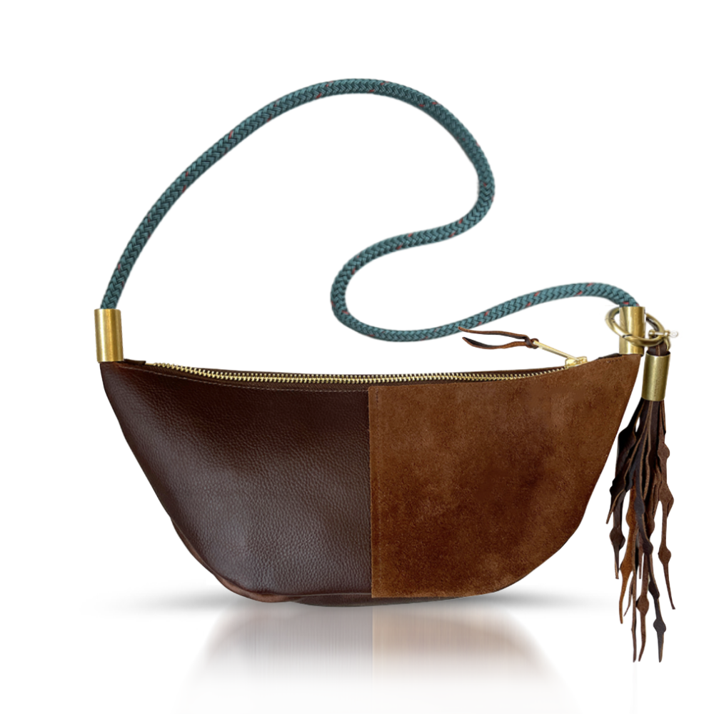 Sling Bag in Brown Leather