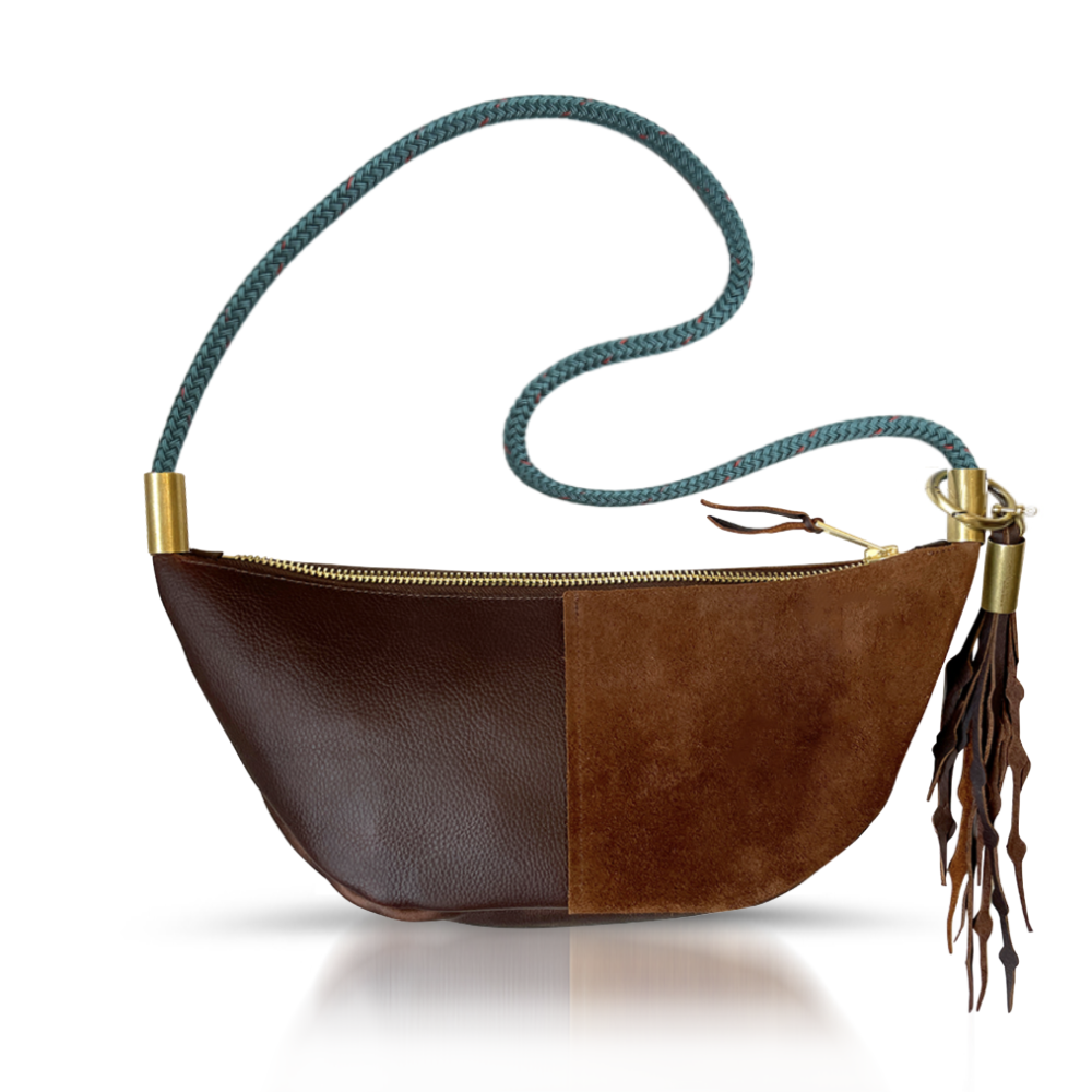 Sling Bag in Brown Leather