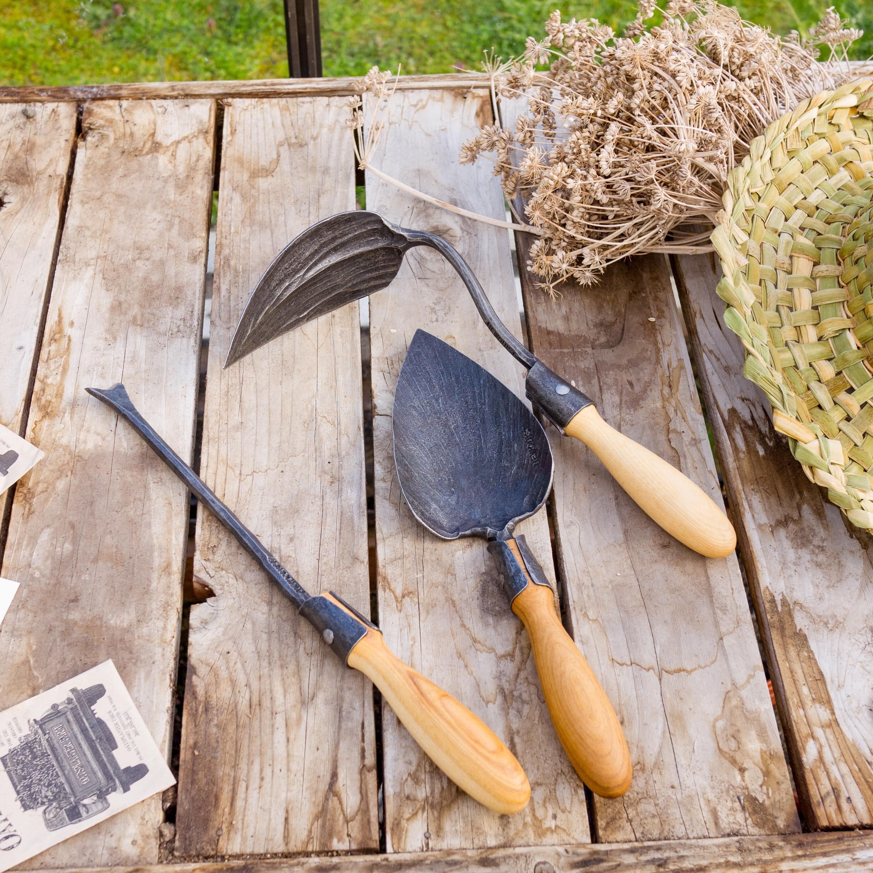 Hand Forged Garden Tool Gift Set: 3 Tool Set