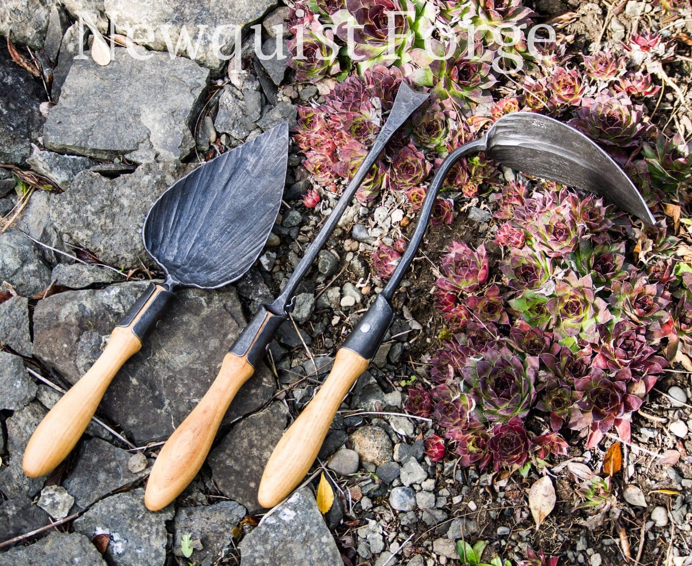 Hand Forged Garden Tool Gift Set: 3 Tool Set